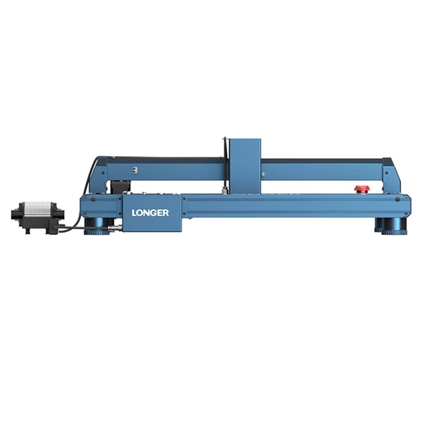 Longer Laser B1 44W-48W lézer gravírozó és vágó, 36000 mm/perc, 40 mm hársfa / 50 mm akril vágás, légszivattyú, 8 biztonsági védelem, 450x440 mm