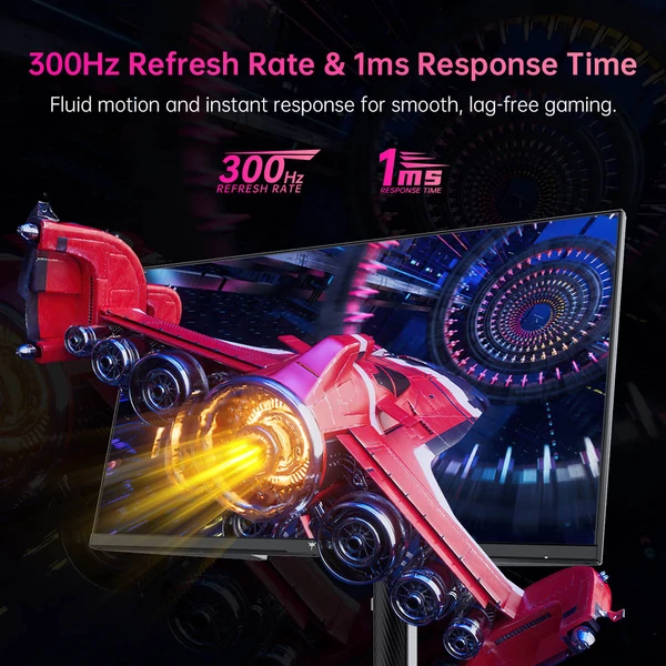 KTC H27E6 27” Gamer Monitor, QHD IPS, 300Hz/240Hz, HDR400, 1ms, FreeSync & G-Sync, 144% sRGB, VESA, HDMI 2.1, DP 1.4