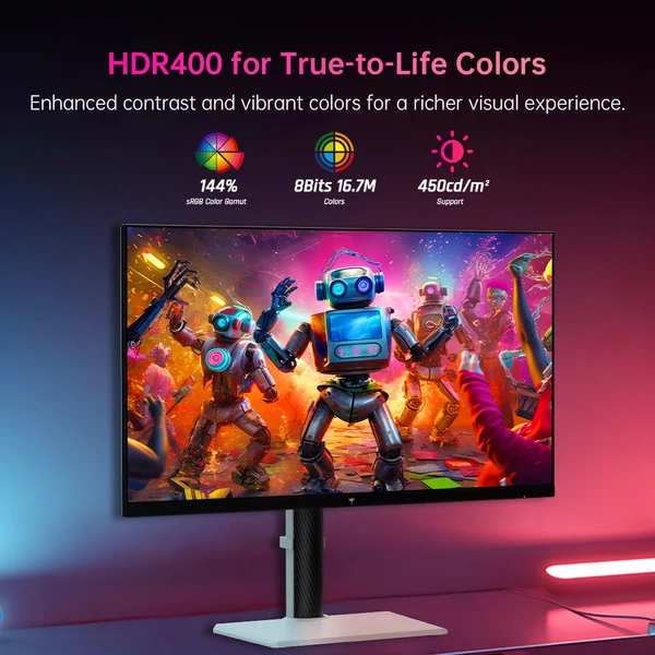 KTC H27E6 27” Gamer Monitor, QHD IPS, 300Hz/240Hz, HDR400, 1ms, FreeSync & G-Sync, 144% sRGB, VESA, HDMI 2.1, DP 1.4