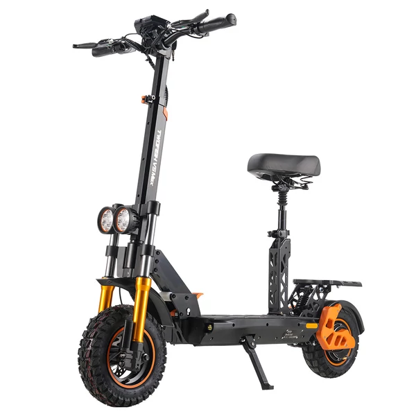 TWOFISH V5 MAX elektromos roller üléssel, 800W motor, 48V 18Ah akku, 45km/h, 45km hatótáv, tárcsafék, dupla felfüggesztés, LCD kijelző