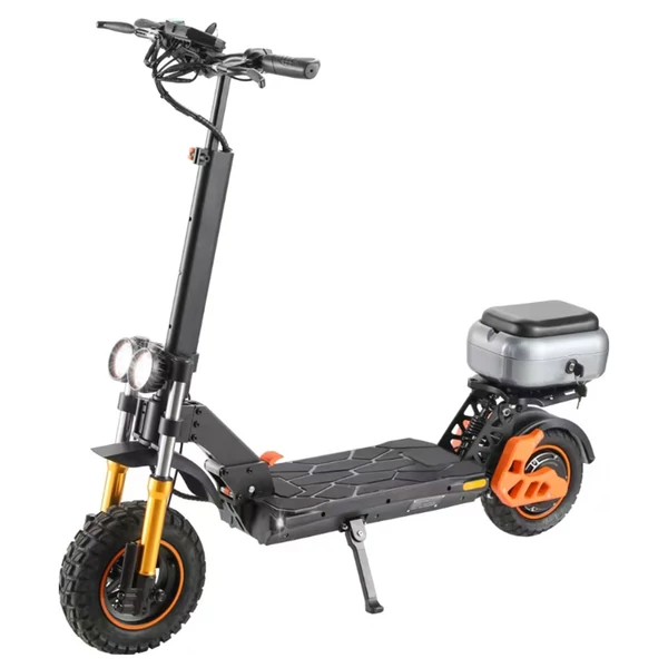 TWOFISH V5 MAX elektromos roller üléssel, 800W motor, 48V 18Ah akku, 45km/h, 45km hatótáv, tárcsafék, dupla felfüggesztés, LCD kijelző