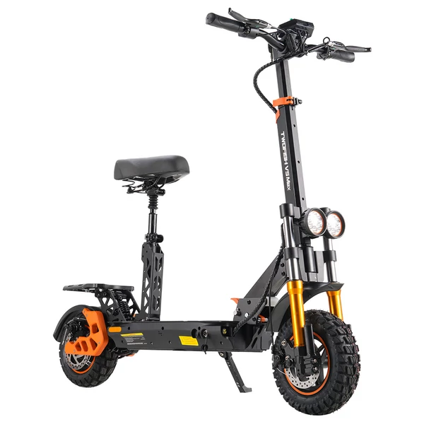TWOFISH V5 MAX elektromos roller üléssel, 800W motor, 48V 18Ah akku, 45km/h, 45km hatótáv, tárcsafék, dupla felfüggesztés, LCD kijelző