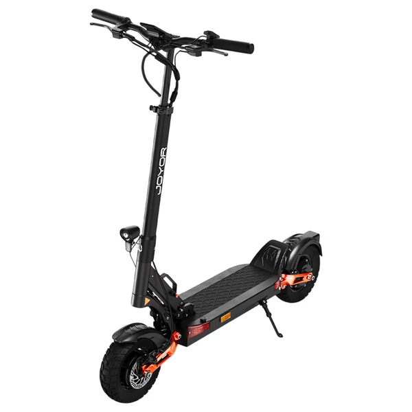 Joyor T10 elektromos roller, 2×1000W motorral, 60V 18Ah akkumulátorral, 60 km/h sebesség, 75 km hatótáv, hidraulikus fékek és rugózás