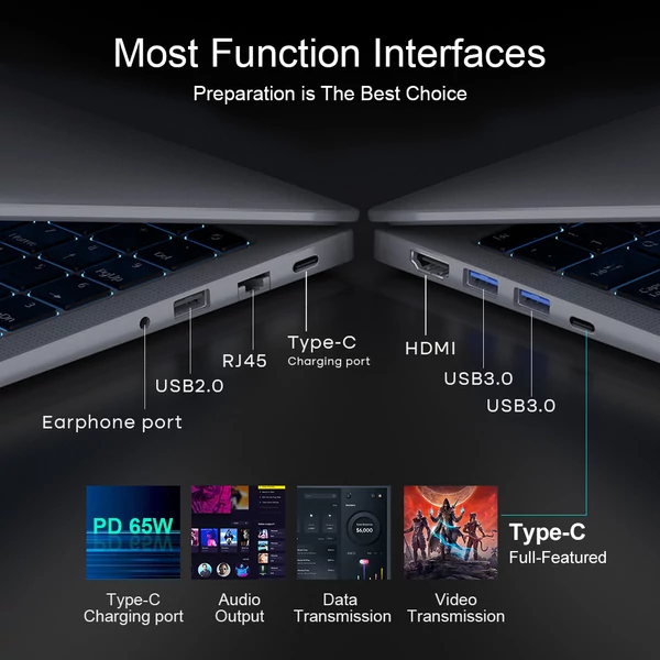 Ninkear N16 Pro Laptop (16", 2.5K IPS 120Hz), i7-13620H (10 mag), 32GB RAM, 1TB SSD, WiFi 6, Face Unlock, Type-C