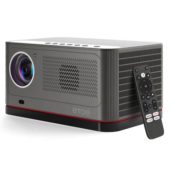 ETOE Whale Pro 1500 ANSI projektor, Netflix & Android TV, natív 1080P, 4K, autofókusz, 2×10W hangszóró, Wi-Fi