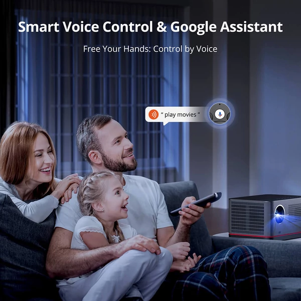 ETOE Whale Pro 1500 ANSI projektor, Netflix & Android TV, natív 1080P, 4K, autofókusz, 2×10W hangszóró, Wi-Fi