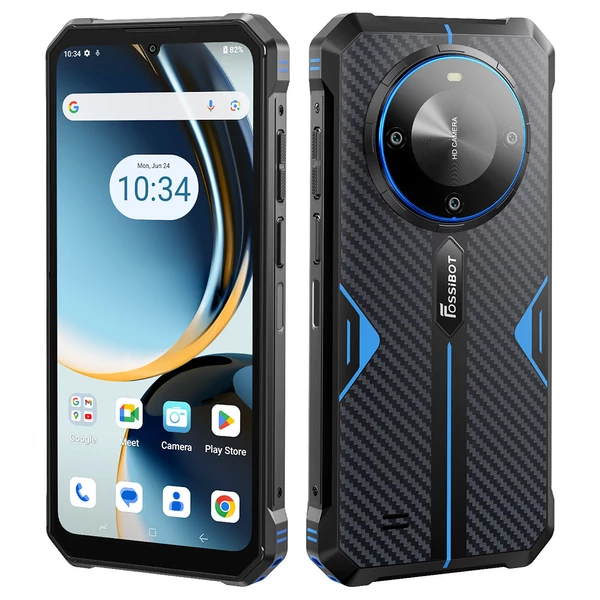 FOSSiBOT F105 strapabíró okostelefon, 6.7" HD+ kijelző, 10300mAh, 4GB+64GB, Android 14, 4G, IP68, Face ID, GPS