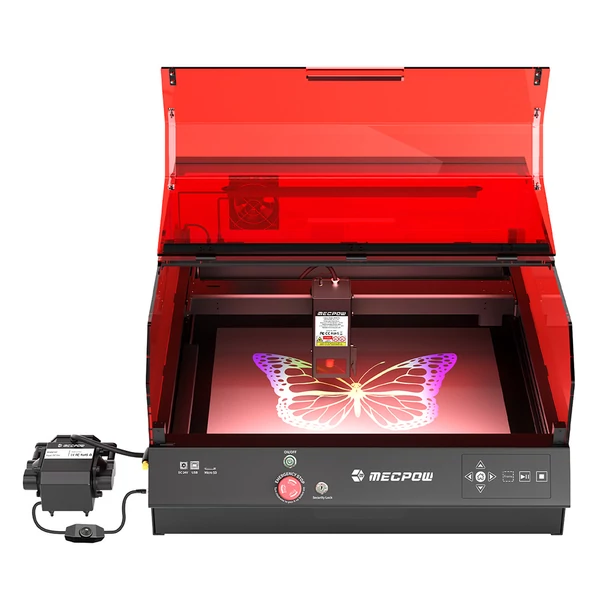 Mecpow X4 Pro 22W FDA Class 1 lézervéső + P150 150W füstelszívó, profi gravírozáshoz