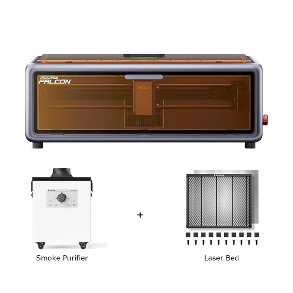 Creality Falcon A1 10W FDA 1. osztályú lézer + 150W füstelszívó + gravírozó asztal