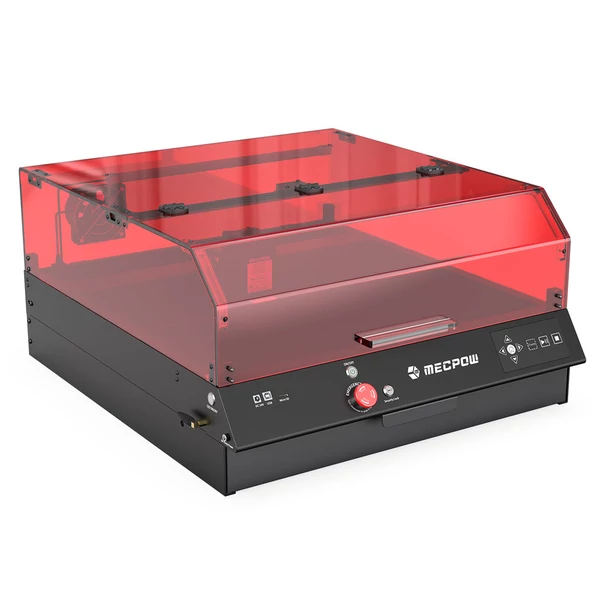 Mecpow X4 Pro 22W lézergravírozó – FDA Class 1, forgatóhenger, karmok, lézerágy komplett szett