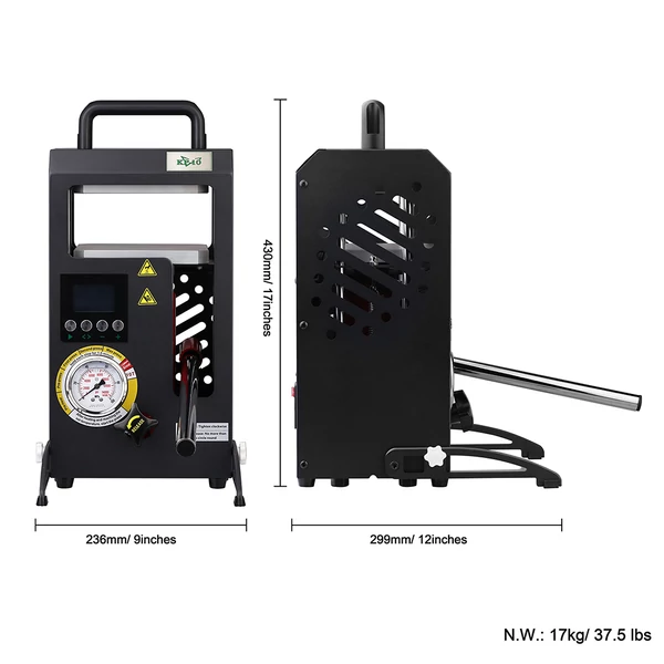 LTQ VAPOR KP-10 hőprés gép – 10 tonnás dupla fűtőlap, precíz hőmérséklet-szabályzással