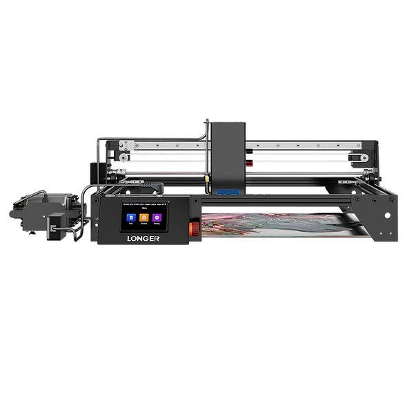 LONGER RAY5 40W lézervágó és gravírozó, 24000 mm/perc sebesség, 0.10×0.15 mm pont, 385×385 mm munkaterület, 8 dióda FAC technológiával