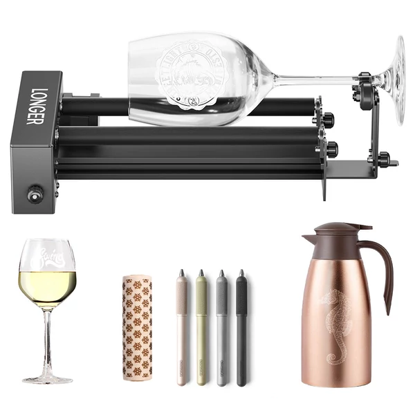 LONGER Y tengelyes forgóhenger tartóval, gravírozógép kiegészítő