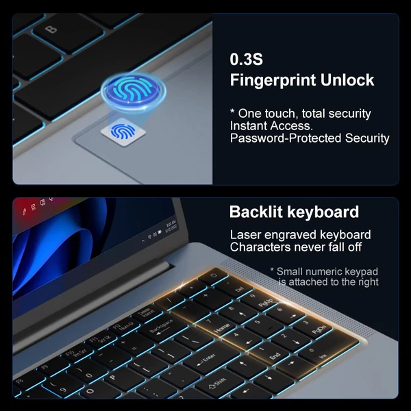 Ninkear N16 Pro laptop, 16" 2.5K IPS 120Hz kijelző, Intel Core i7-13620H, 16GB RAM, 512GB SSD, fém ház, WiFi 6, Bluetooth 5.0, Type-C