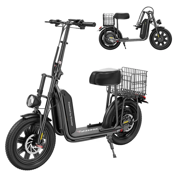 iScooter F7 elektromos roller 1000W motorral, 48V 10.4Ah akkuval, 16" kerékkel, 45km/h sebesség, 50km hatótáv, tárcsafék, első teleszkóp