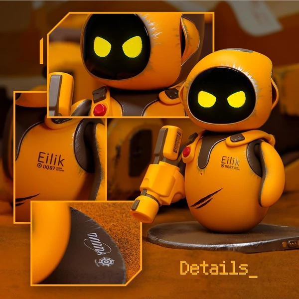 Energize Lab Eilik interaktív társ robot, érintésre reagáló, érzelemgazdag, WiFi nélkül, frissíthető szoftverrel és vidám mozdulatokkal - Narancs