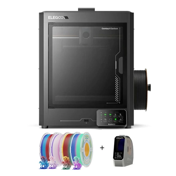 Elegoo Centauri Carbon 3D nyomtató + Creality Space Pi szárító + 4 kg szivárvány PLA filament