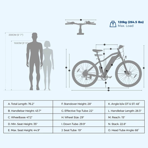 Eleglide Mopride 3 elektromos kerékpár – 250W motor, 48V 12Ah akkumulátor, 29” gumik, 120 km hatótáv, hidraulikus fék, Shimano 7 sebesség