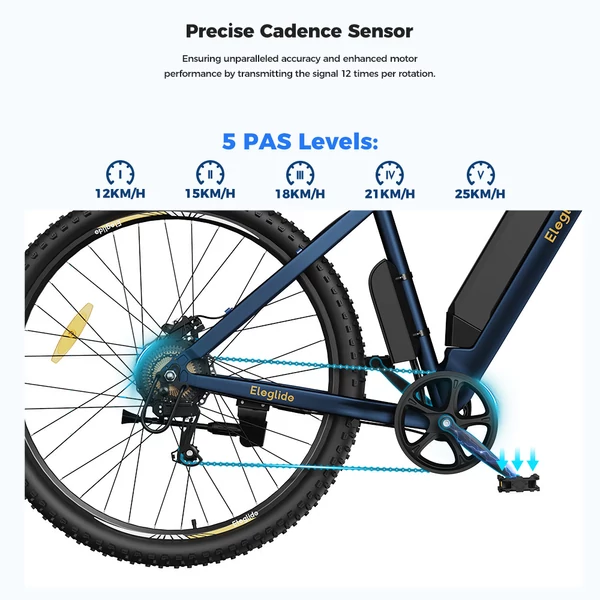Eleglide Mopride 3 elektromos kerékpár – 250W motor, 48V 12Ah akkumulátor, 29” gumik, 120 km hatótáv, hidraulikus fék, Shimano 7 sebesség