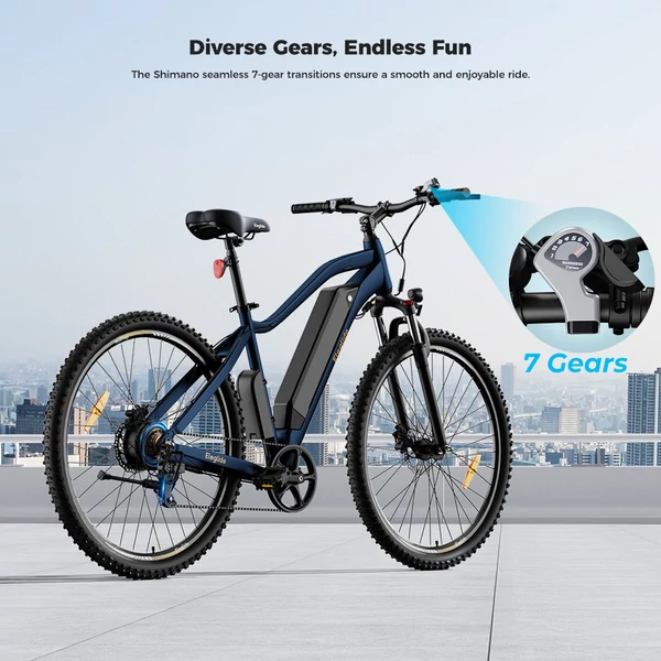 Eleglide Mopride 3 elektromos kerékpár – 250W motor, 48V 12Ah akkumulátor, 29” gumik, 120 km hatótáv, hidraulikus fék, Shimano 7 sebesség