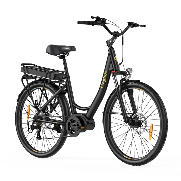 Eleglide C2 elektromos kerékpár, 250W középmotor, 36V 13Ah akkumulátor, 26” gumi, 25 km/h, 100 km hatótáv, Shimano 7 sebesség