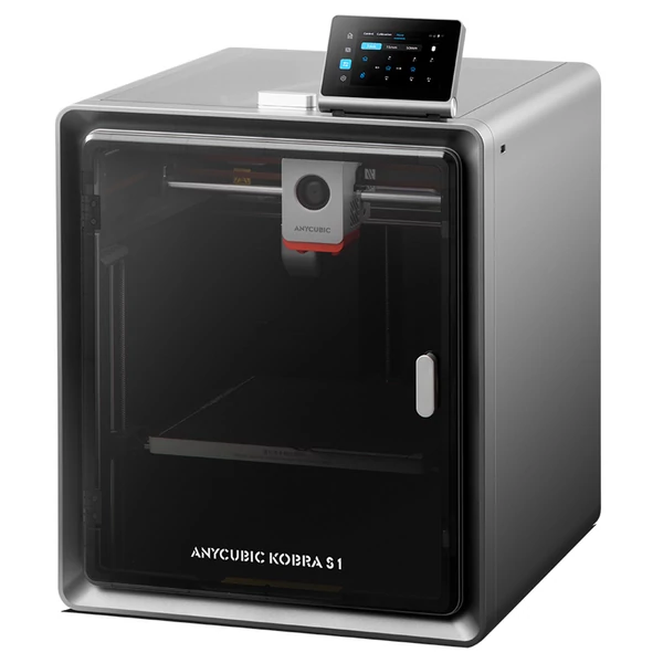 Anycubic Kobra S1 3D nyomtató – Zárt CoreXY kialakítás, 600 mm/s sebesség, 320 °C fúvóka, halk működés, 250×250×250 mm
