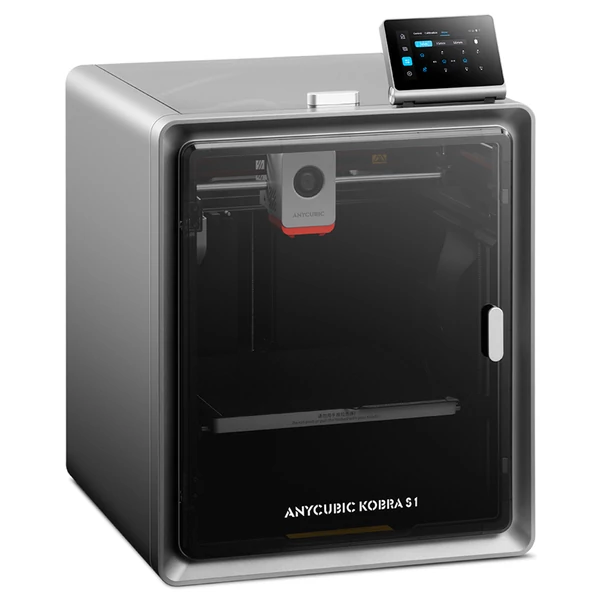 Anycubic Kobra S1 3D nyomtató – Zárt CoreXY kialakítás, 600 mm/s sebesség, 320 °C fúvóka, halk működés, 250×250×250 mm