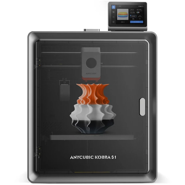Anycubic Kobra S1 3D nyomtató – Zárt CoreXY kialakítás, 600 mm/s sebesség, 320 °C fúvóka, halk működés, 250×250×250 mm