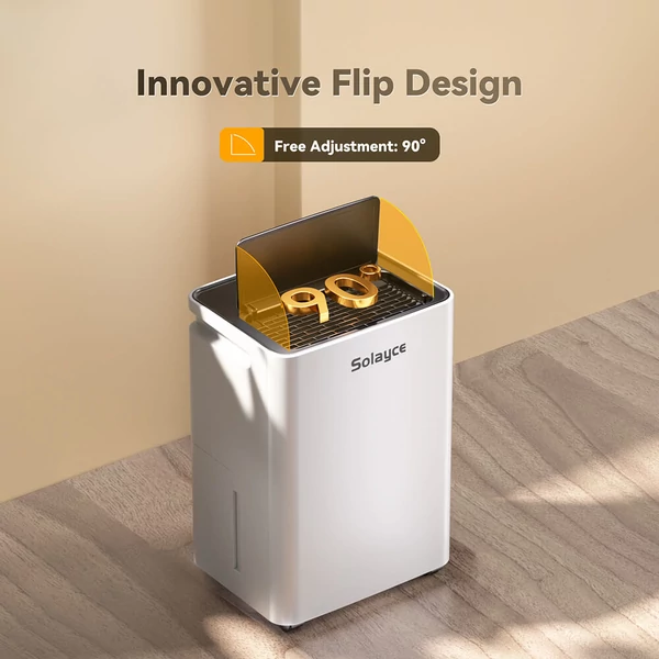 Solayce PD16R-02EE páramentesítő 16L/nap, 3,2L víztartály, digitális kijelző, 50㎡ lefedettség, ideális hálóba, pincébe, garázsba, mosáshoz