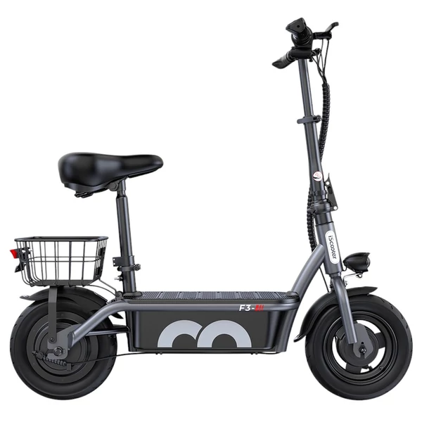 iScooter F3 elektromos roller üléssel, 1000W, 45km/h, 60km hatótáv, hátsó kosárral, 120kg terhelés