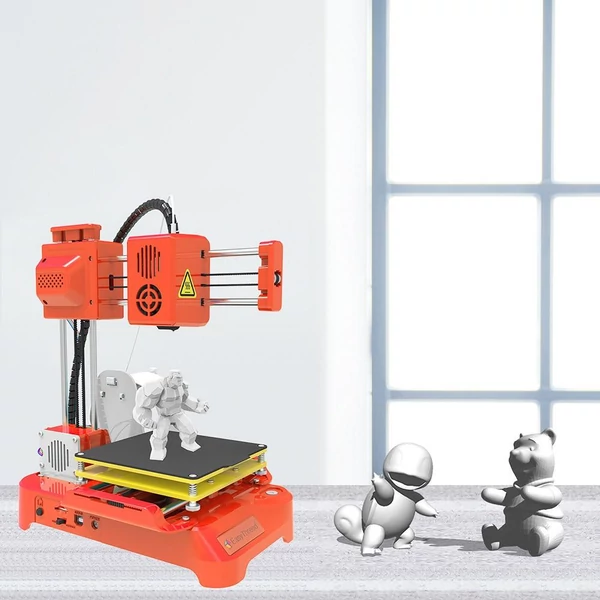 EasyThreed K7 3D nyomtató – halk, pontos (0.1-0.2mm), gyerek- és oktatási célra, 100x100x100mm, fejlesztett verzió