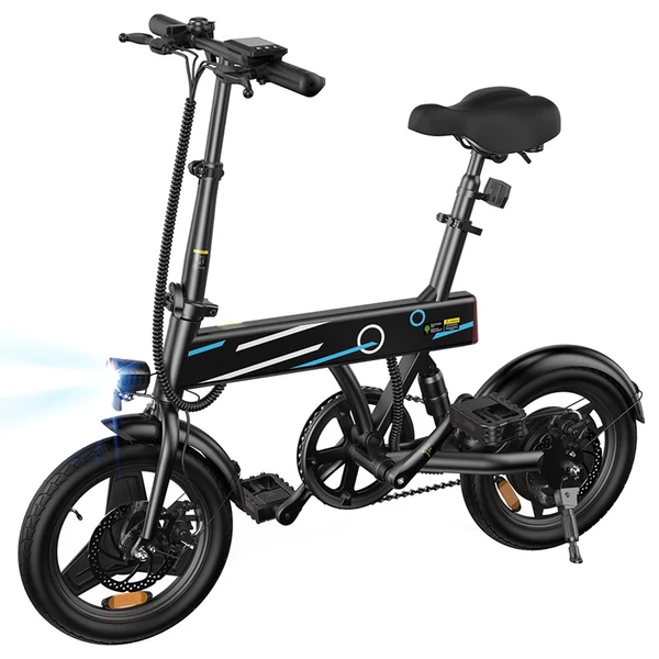 EB1 Összecsukható Elektromos Kerékpár, 250W motor, 36V 7.8Ah akkumulátor, 14” kerék, 25km/h sebesség, 40km hatótáv, tárcsafék, LCD kijelző