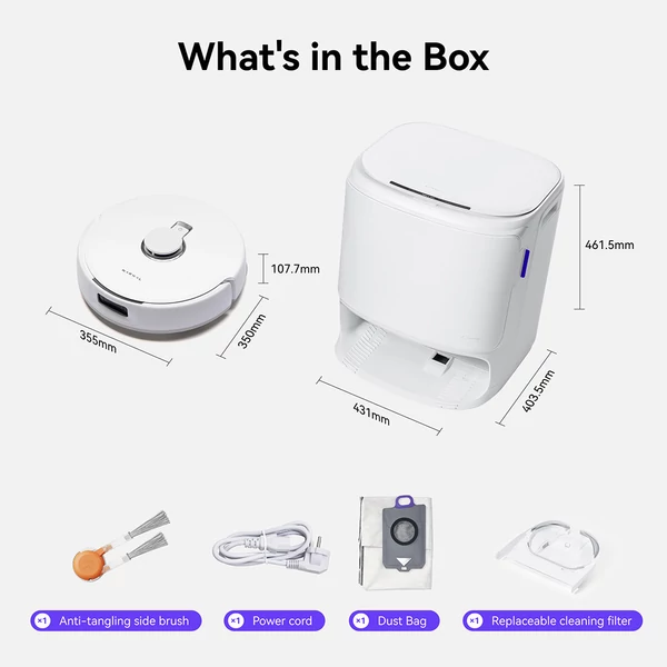 Narwal Freo X10 Pro robotporszívó és felmosó – 11 000Pa szívóerő, automatikus ürítés, mopmosás, akadályelkerülés, háziállat szőrre, keménypadlóra - Fehér