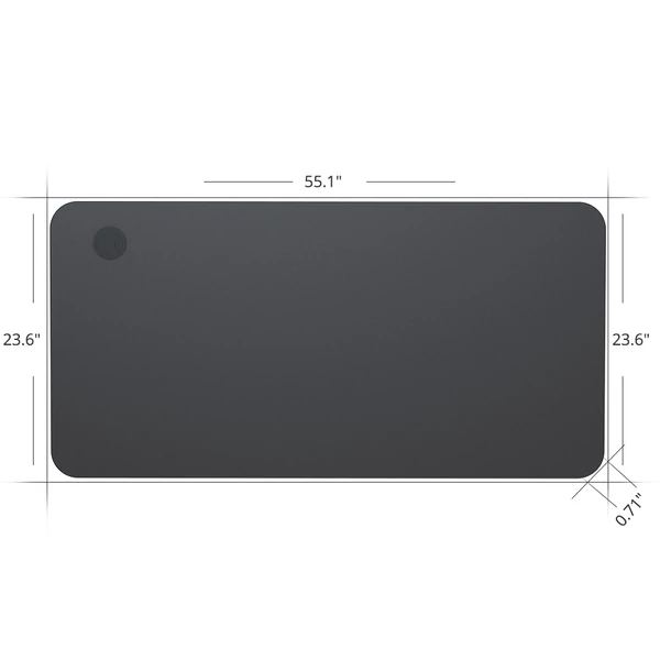 ACGAM 140x60x1.8 cm fekete asztallap elektromos állítható íróasztal vázhoz