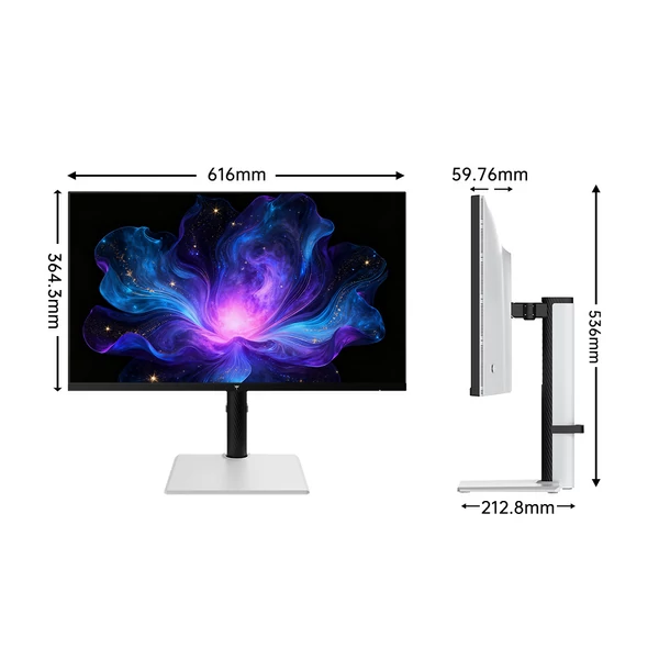 KTC H27T6 Gamer Monitor, 27" QHD (2560x1440) 210Hz IPS kijelző, 1ms válaszidő, HDR400, FreeSync/G-Sync, alacsony kékfény, beépített hangszórók, VESA kompatibilis