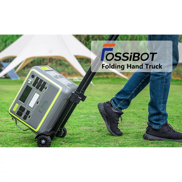 FOSSiBOT összecsukható kézikocsi F2400 power stationhez – könnyű, kompakt, 50 lbs teherbírás, állítható fogantyú, halk kerekek