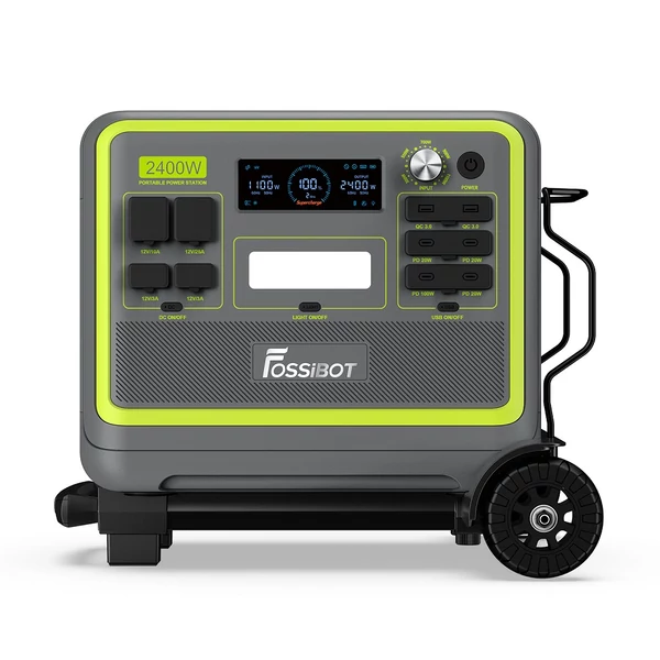 FOSSiBOT összecsukható kézikocsi F2400 power stationhez – könnyű, kompakt, 50 lbs teherbírás, állítható fogantyú, halk kerekek