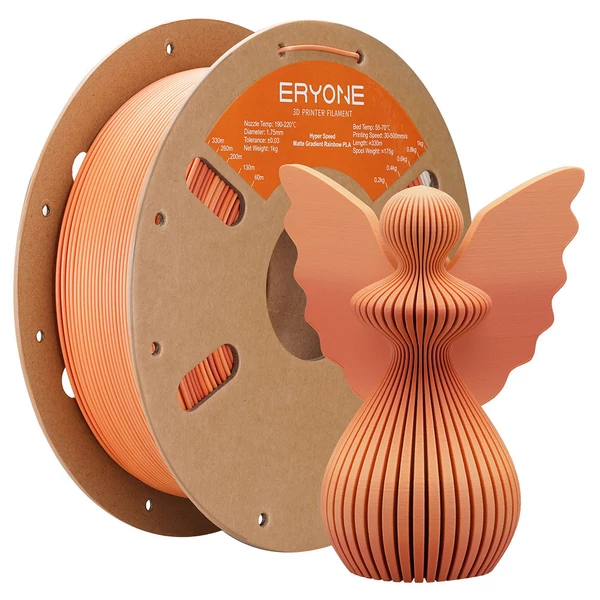 5kg ERYONE Gyors Nyomtatású Matt Gradiens PLA Filament – 2kg Arany & Piros + 2kg Barna & Khaki & Fehér + 1kg Sötétbarna & Sárga & Világosbarna