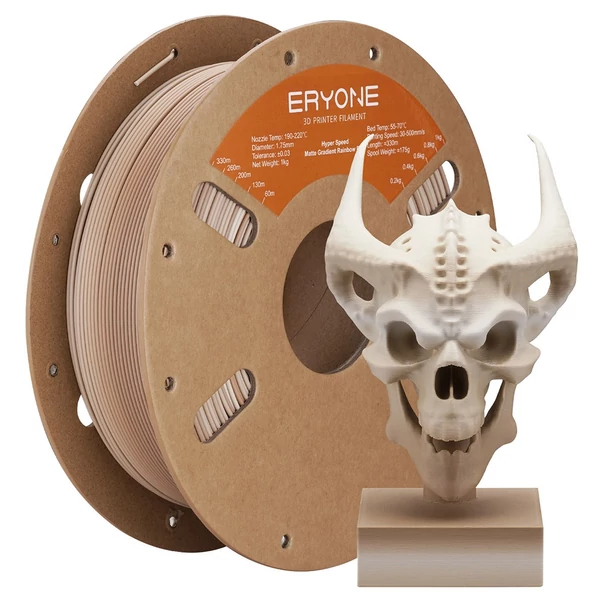 5kg ERYONE Gyors Nyomtatású Matt Gradiens PLA Filament – 2kg Arany & Piros + 2kg Barna & Khaki & Fehér + 1kg Sötétbarna & Sárga & Világosbarna