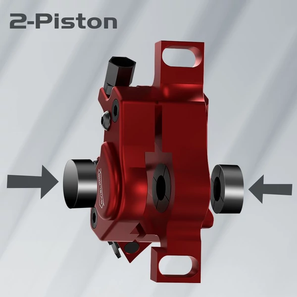DYISLAND XT-7 hidraulikus tárcsafék készlet, bowdenes első-hátsó fék MTB / országúti / elektromos kerékpárhoz - piros
