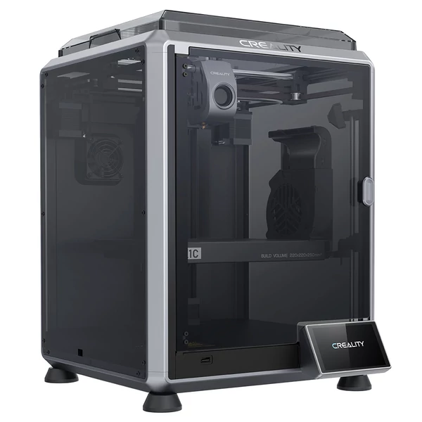 Creality K1C 3D nyomtató – szürke, nagy sebességű és precíz 3D nyomtatás otthonra