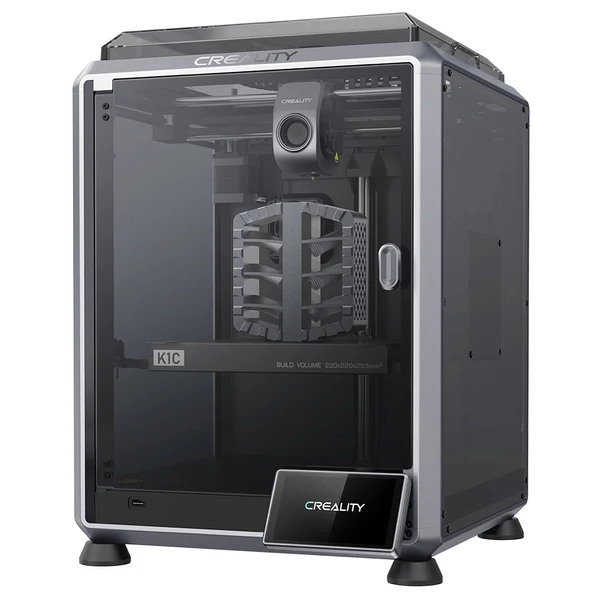 Creality K1C 3D nyomtató – szürke, nagy sebességű és precíz 3D nyomtatás otthonra