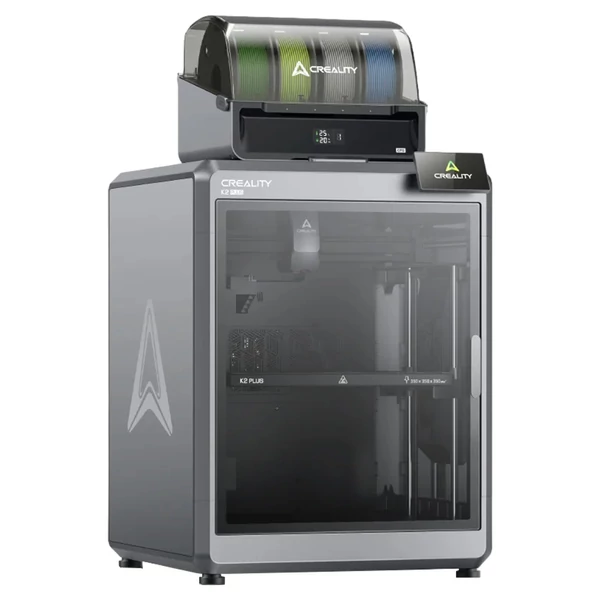 Creality K2 Plus Combo 3D nyomtató CFS-sel, 600 mm/s, több színű nyomtatás, Apus extruder, zárt hurkú motorok, fűtött kamra, 350x350x350 mm