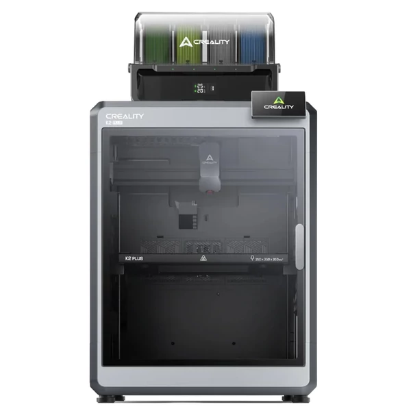 Creality K2 Plus Combo 3D nyomtató CFS-sel, 600 mm/s, több színű nyomtatás, Apus extruder, zárt hurkú motorok, fűtött kamra, 350x350x350 mm