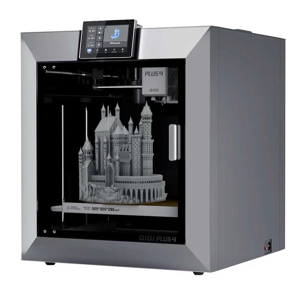QIDI TECH PLUS4 3D nyomtató, 600 mm/s sebesség, 370℃ magas hőmérséklet, fűtött kamra, 305×305×280 mm, több szín és távoli vezérlés