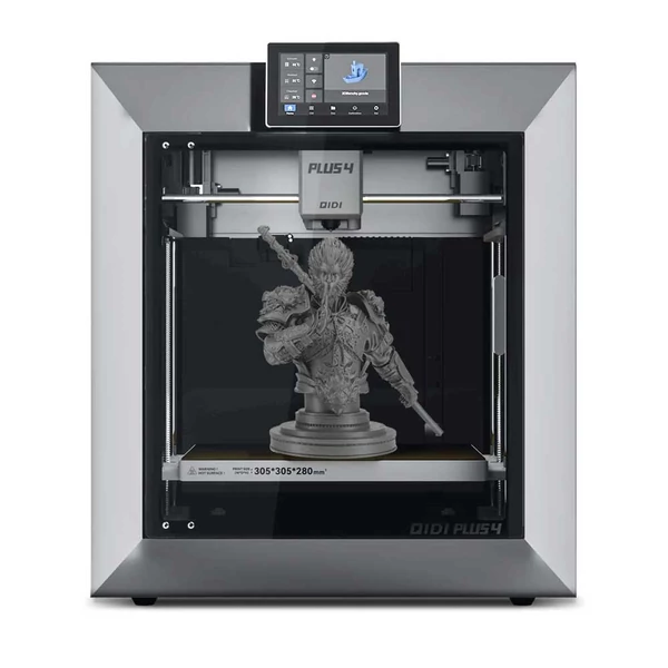 QIDI TECH PLUS4 3D nyomtató, 600 mm/s sebesség, 370℃ magas hőmérséklet, fűtött kamra, 305×305×280 mm, több szín és távoli vezérlés