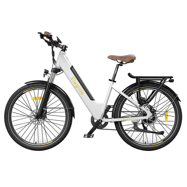 Eleglide T1 Step-Thru elektromos trekking kerékpár 27.5", 250W motor, 100 km hatótáv, Shimano 7 fokozat - Fehér