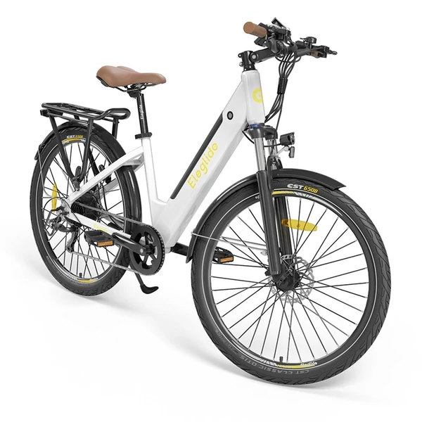 Eleglide T1 Step-Thru elektromos trekking kerékpár 27.5", 250W motor, 100 km hatótáv, Shimano 7 fokozat - Fehér