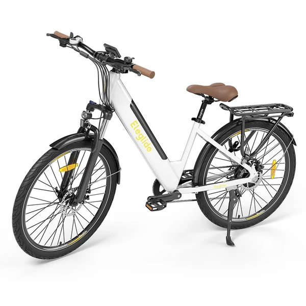 Eleglide T1 Step-Thru elektromos trekking kerékpár 27.5", 250W motor, 100 km hatótáv, Shimano 7 fokozat - Fehér