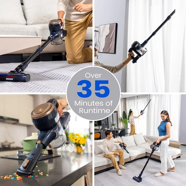 Proscenic P11 Lite vezeték nélküli porszívó, 28 kPa szívóerő, 35 perc üzemidő, LED kijelző, alacsony zaj, 180° forgatható fej, 550ml portartály
